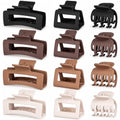 12 Claw Hair Clips Set - Small Medium Large for All Hair Types