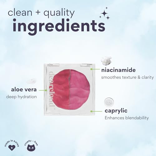 dearcloud Dewy Hydration Watercolor Blush Duo ? Bubble ? liquid blush for cheeks with niacinamide and aloe vera ? Korean beauty makeup (.35 oz)