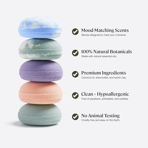Sprig by Kohler Bath Bomb Gift Set, Hypoallergenic, Made with Natural Botanicals & Premium Skincare Ingredients (Shea Butter, Coconut Oil, & Kaolin Clay) - 6 Pack