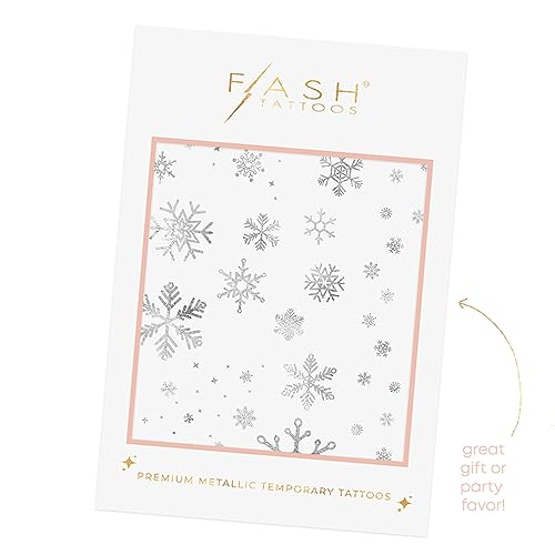 Flash Tattoos Winter Frost Metallic Temporary Tattoos (36 Pack)