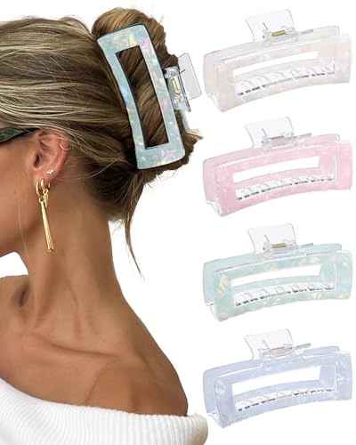Molans 5 Inch Large Hair Claw Clips for Thick Hair (4 Pack)