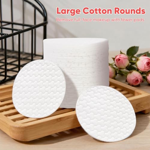ICOTLE 200 Count Large Cotton Rounds - 2.76" Makeup Removal Pads