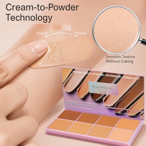 Soft Matte Cream Concealer Palette - 8 Shades Full Coverage