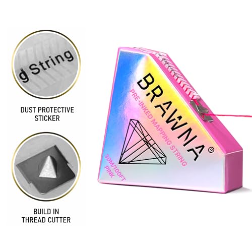 BRAWNA 30M Pink Eyebrow Mapping String for Microblading