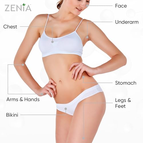 Zenia Zinc Oxide Wax 14oz - Gentle Hair Removal Soft Wax for Sensitive Skin - Perfect for Full-Body Use Including Face, Arms, Legs, and Bikini