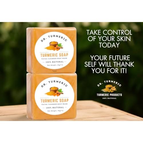 Turmeric Soap Bar | Face & Body Cleanser | Moisturizing | Lathering | Deep Cleansing | Evens Skin Tone | Refreshing Scent | Radiant Skin | 1 count pack of 1|