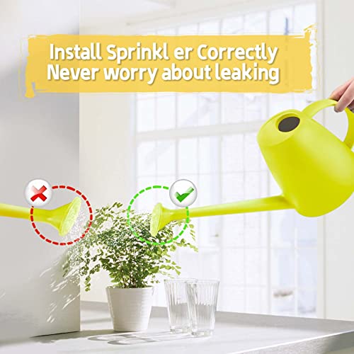 Watering Can for Indoor Plants, Small Watering Cans for House Plant Garden Flower, Long Spout Water Can for Outdoor Watering Plants 1.8L 1/2 Gallon (Yellow, 1.8L)