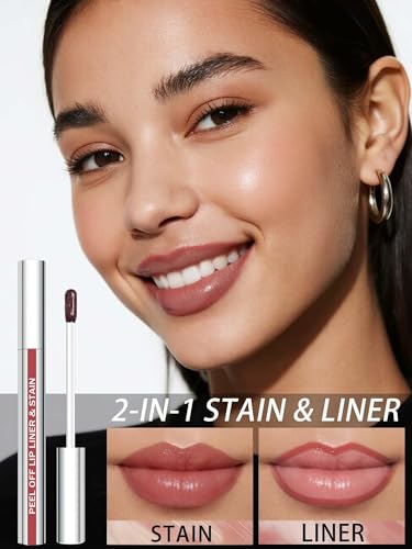 Peel Off Lip Stain & Liner - 24HR Waterproof Matte Tint