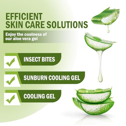 99% Organic Aloe Vera Gel,Aloe Vera Soothing Gel,Natural Moisturizing Lotion for Soothing Skin Care,Long Lasting Moisturizing body Lotion,After Sun Skin Care Cream for Face and Skin (260ml)
