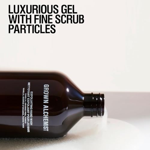Grown Alchemist Exfoliating Hand Wash. Vanilla, Orange Peel + Pumice & Aloe. Gentle Cleanser Softens & Revitalizes Skin, 16.9 Ounce (500mL).