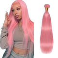 FuivJuix 18 Inch Pink Straight Human Hair Bundle - 50g