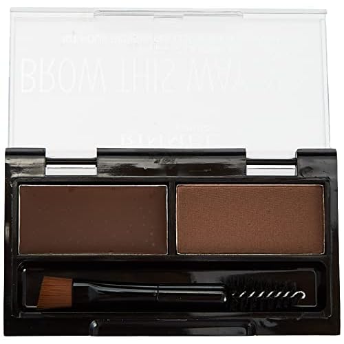 Rimmel Brow This Way Sculpting Kit, Medium Brown, Powder 0.04 Ounce, Wax 0.03 Ounce