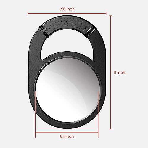 TASALON Unbreakable Hand Mirror with Anti-Slip Grip - 11"