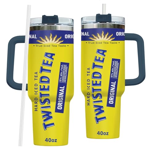 40oz Stainless Steel Tumbler with Handle & Straw
