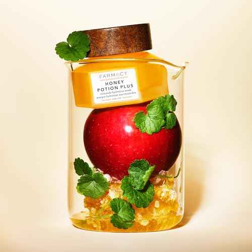 Farmacy Hydrating Face Mask - Honey Potion Plus Nourishing Skincare Facial Mask with Niacinamide, Ceramides + Pro-Vitamin B5 to Protect + Replenish Moisture Barrier (50g)
