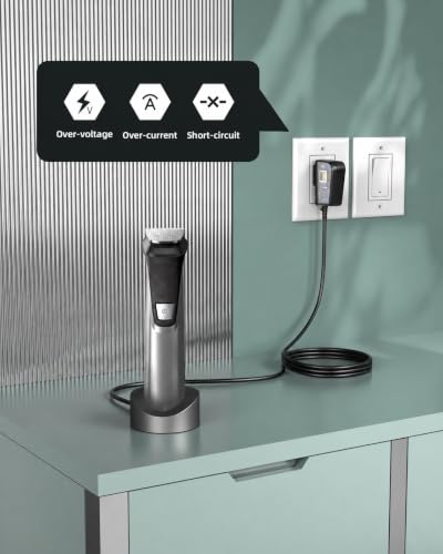 15V Fast Charger for Philips Norelco Multigroom Series Shavers - Superer