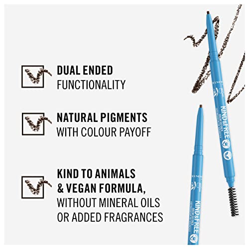 Rimmel Kind & Free Brow Definer, 006 Espresso (Pack of 2)