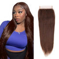 26 Inch Brown Lace Closure - 4X4 HD Transparent Human Hair