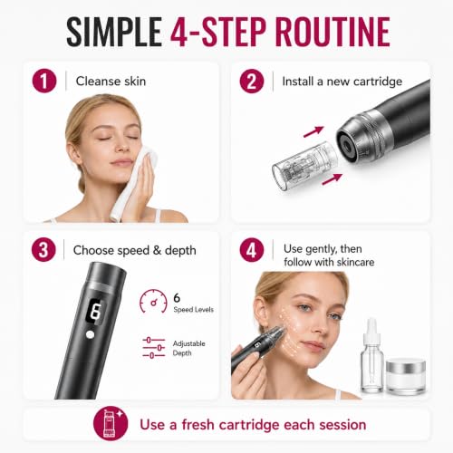 Rechargeable Microneedling Pen for Home Skin Care