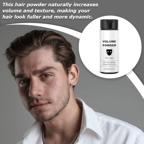 Men's Hair Texture Powder - Volumizing Styling Powder for Fuller Hair