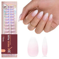 Beetles Short Almond Press-On Nails - Ombre French Tip 16 Sizes - White Ombre - 224 Pack