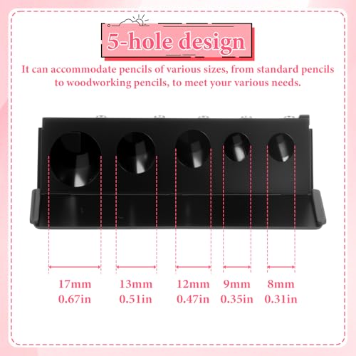 2-Pack 5-Hole Cosmetic Pencil Sharpener with Lid for Eyeliner & Lip Liner