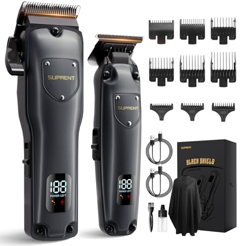 SUPRENT Cordless Hair Clippers for Men - USB-C Rechargeable Trimmer Kit
