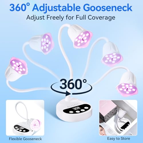 Makartt Cordless UV LED Nail Lamp with Gooseneck | Flash Cure Gel X
