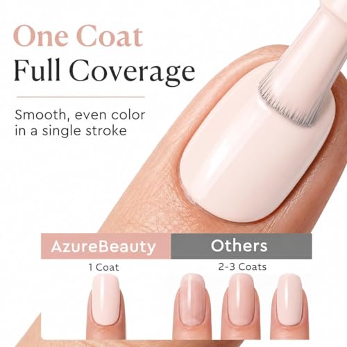 AZUREBEAUTY 6-Color HEMA Free Gel Nail Polish Set - 15ml