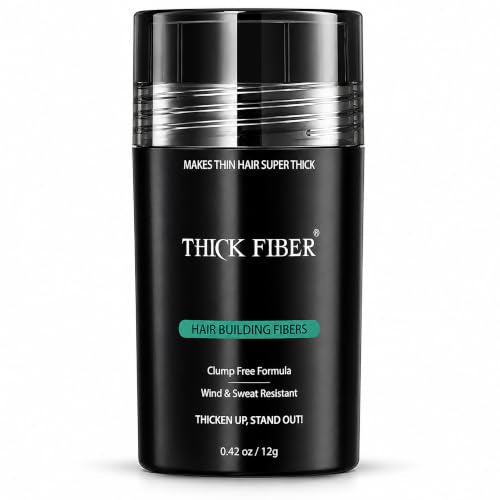 Thick Fiber Hair Building Fibers for Thinning Hair - Dark Brown, 12g