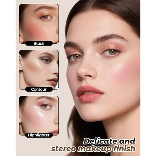 16 Colors Contour Palette£¬Blush Highlighter Bronzer Powder All in one Makeup Palettes£¬Blendable Matte Shimmer Illuminator Palette for Sculpting the Face and Create a Glowing Look Makeup