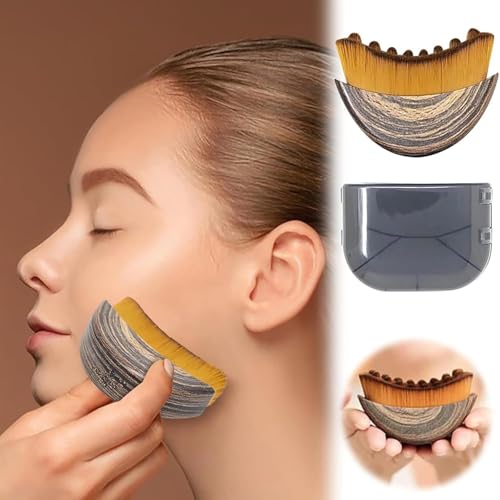Lymphatic Contour Faces Brush and Meridian Comb Gua Sha Set Face Massager Lymphatic Drainage Massager for Face Chin Jawline Sculpting Dry Brushing Face Brush Ergonomically 3PCS