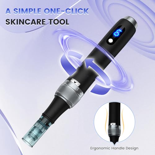 0.25mm Microneedle Derma Roller Pen - Micro Needle Roller Pen for Skin Tools for Men and Women Home Use
