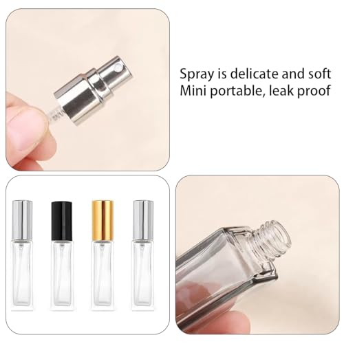 10ML Travel Refillable Glass Perfume Atomizer - 4 Pack