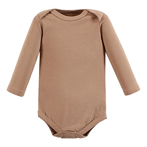 Hudson Baby Unisex Baby Cotton Long-sleeve Bodysuits, Basic Bow, 0-3 Months US