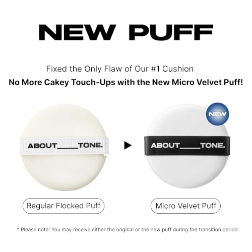 ABOUT TONE Glow Powder Pact - Pressed Powder Compact with Mirror