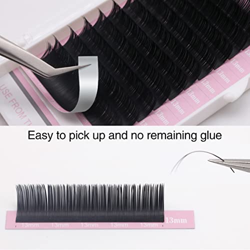 Matte Mink Flat Eyelash Extensions 0.25D Curl 8-15mm Mix Tray