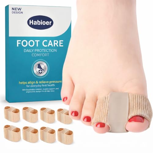 Habioer 8PCS Bunion Corrector Toe Separators for Men Women - Breathable Toe Spacers for Bunion Relief & Alignment