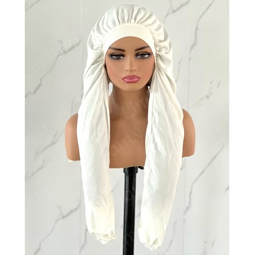 2-in-1 Long Braids Bonnet with UV Protection for Women