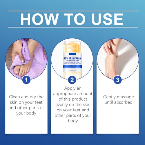 60% Urea Foot Cream with Salicylic Acid for Cracked Heels
