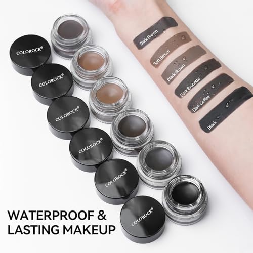 Eyebrow Pomade Pencil Kit - Waterproof, Dual-Ended Brush & Liner