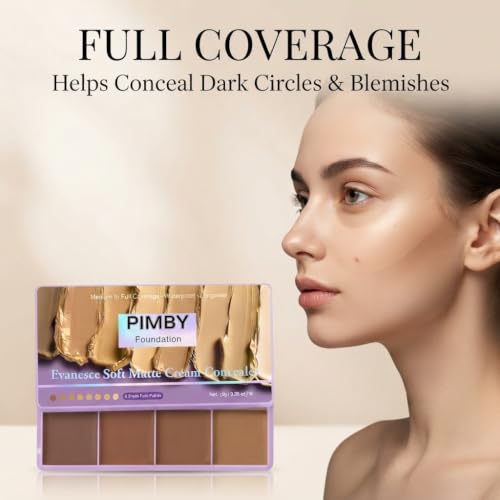 Pimby Dark Full Coverage Concealer - Lightweight, Blendable, Natural Finish