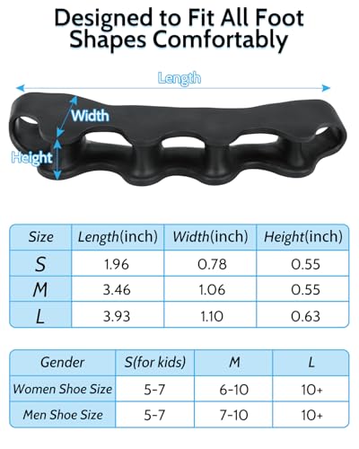 Silicone Toe Separators for Bunion Relief & Alignment - 4PCS