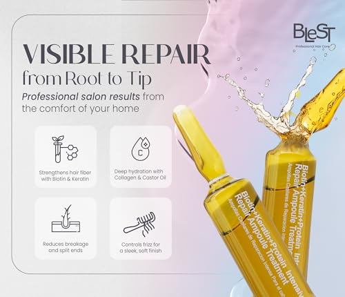 Intensive Repair Ampoules for Hair with Biotin Keratin Proteins