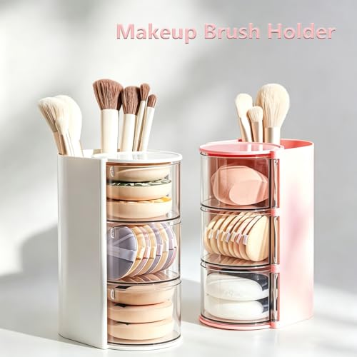 Rotating Hair Accessory Organizer with Brush Holder