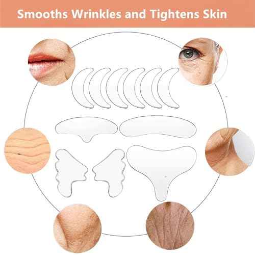 Neck Wrinkle Patches Reusable Chest Wrinkle Pads - 11 pcs Anti Wrinkles pads Silicone face patches for Skin Lines Prevention,Overnight Wrinkle Remover while Sleeping¡¦