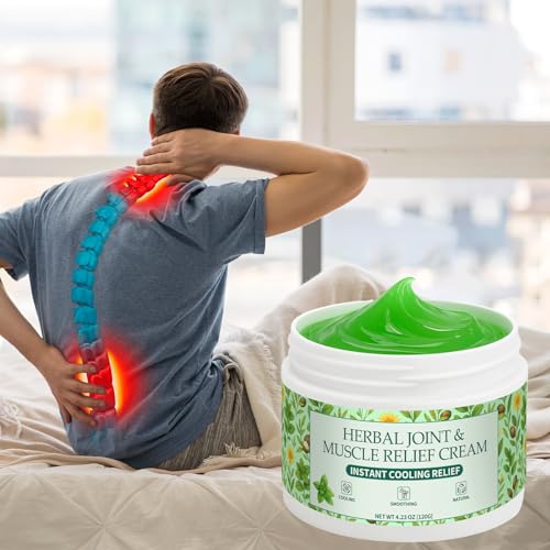 Instant Cooling Relief Cream - Herbal Menthol Soothing Gel, Joint Flex Cream Activities Throughout The Body, Cooling Ointment for Muscle, Head, Lumbar, Neck, Hands, and Feet (1 pcs, 4.23OZ)
