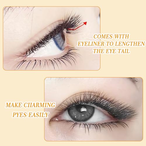 W Eyelash Extensions 0.07mm Thickness 3D Premade lash Fans LU/M Curl Lashes 8-15mm Mixed Tray Soft Fluffy Volume Lash Fans Natural Look Individual Eyelashes (Black, 3D-007-LU-8-15MM)