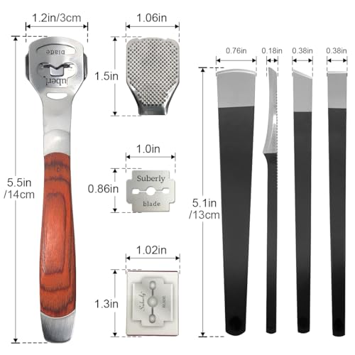 Professional Stainless Steel Foot Callus Shaver Set - 36 Pcs Pedicure Kit
