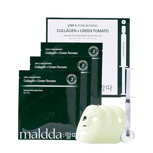 Collagen Overnight Face Mask 3 Step Pore Minimizer Hydrogel Sheet&Boost Serum-Oil Control PDRN-Tightening Exosome-Elasticity Retinal - #3 (3 Pack)
